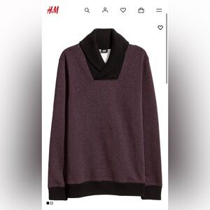 H&M SHAWL-COLLAR SWEATSHIRT